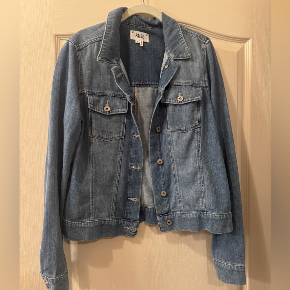 PAIGE Classic Denim Jacket Medium - Picture 3 of 5
